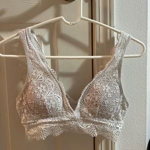 White Wide Strap Bralette